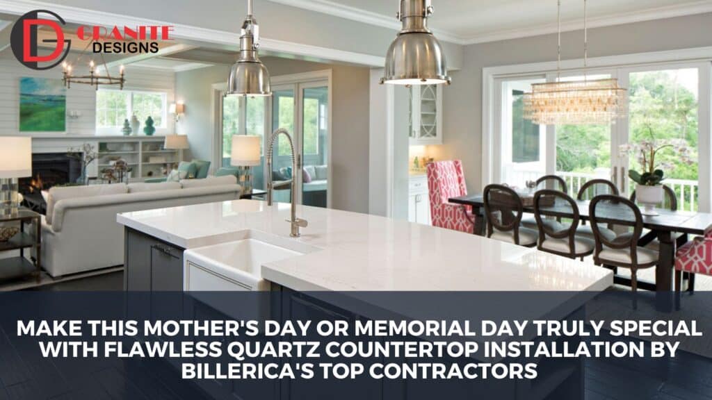 Quartz countertop installation in Billerica