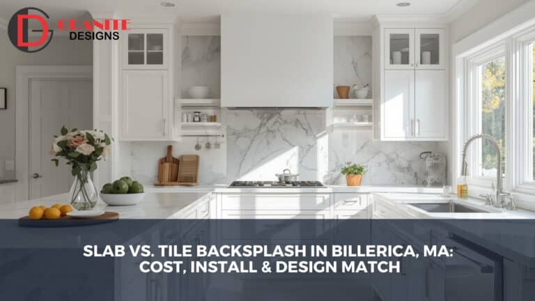 backsplash with countertops slab vs tile Billerica